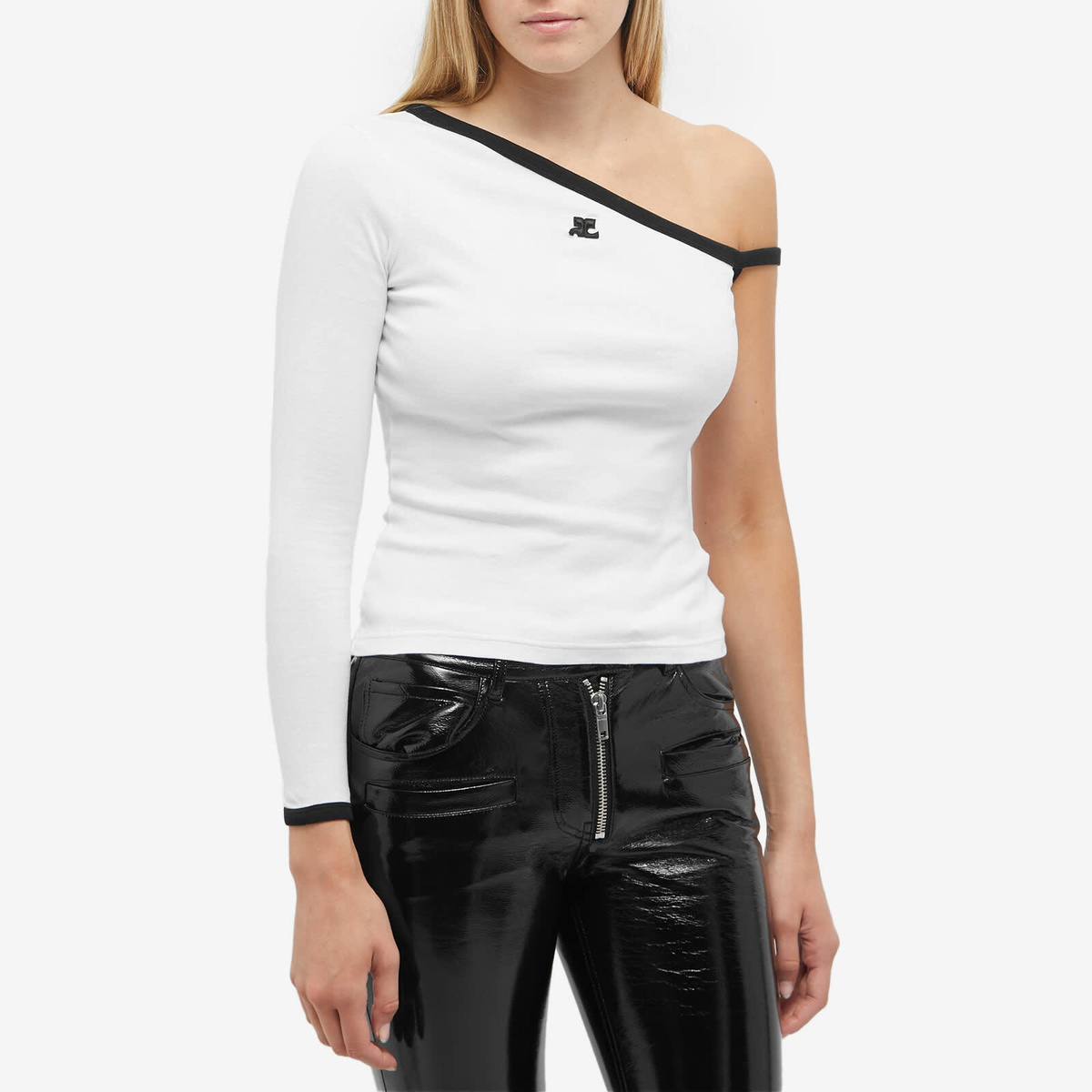 Courreges Women's Courrèges Asymetric One Sleeve T-shirt in