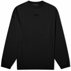 Fear of God ESSENTIALS Men's Essentials Long Sleeve T-Shirt in Jet Black