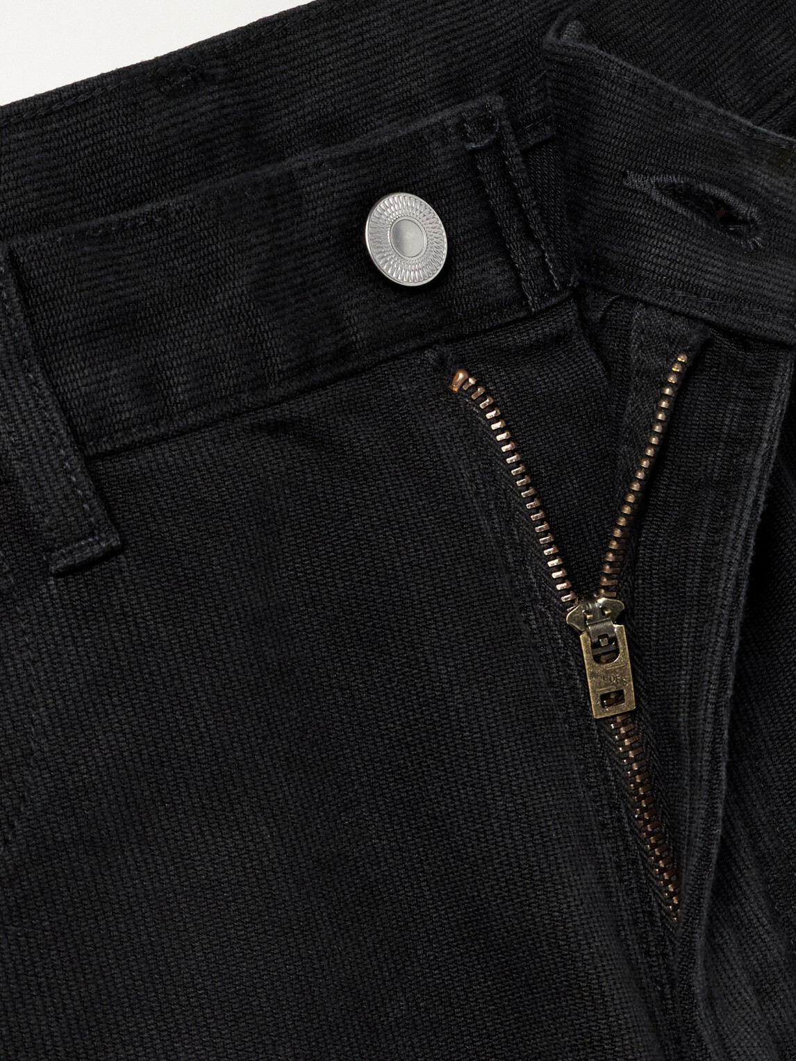 A.PRESSE - Straight-Leg Cotton and Silk-Blend Piqué Trousers - Black