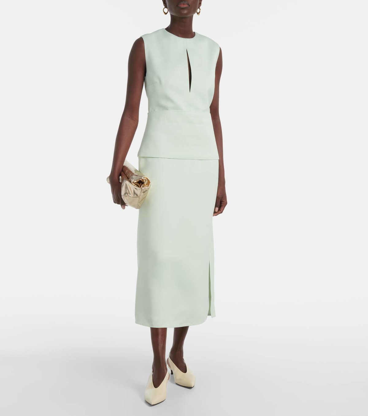 white christmas dresses Jil Sander Bias Slip Dress in Black main image 1