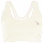 Sporty & Rich Women's Runner Sports Bra in Cream/Black