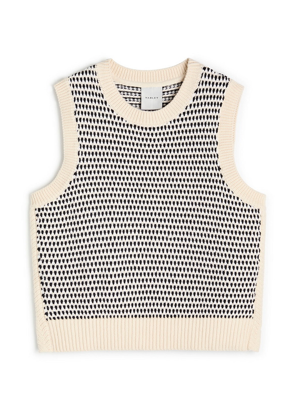 Photo: Varley Knowles Textured Knit Vest Cream