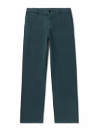 Portuguese Flannel - Labura Straight-Leg Organic Cotton-Blend Twill Trousers - Blue