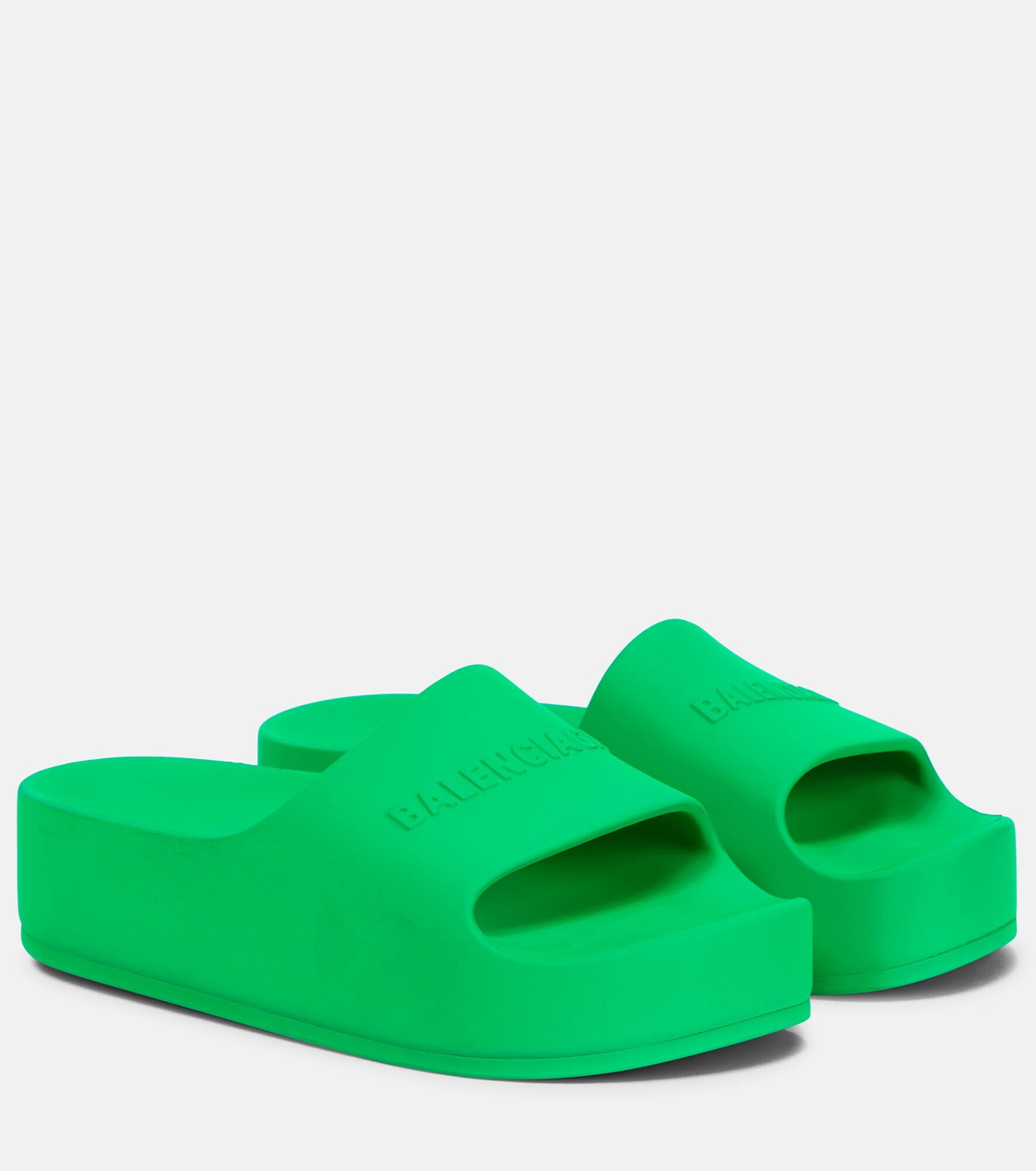 靴 balenaciaga Logo Rubber Slides Balenciaga - Logo rubber slides Balenciaga