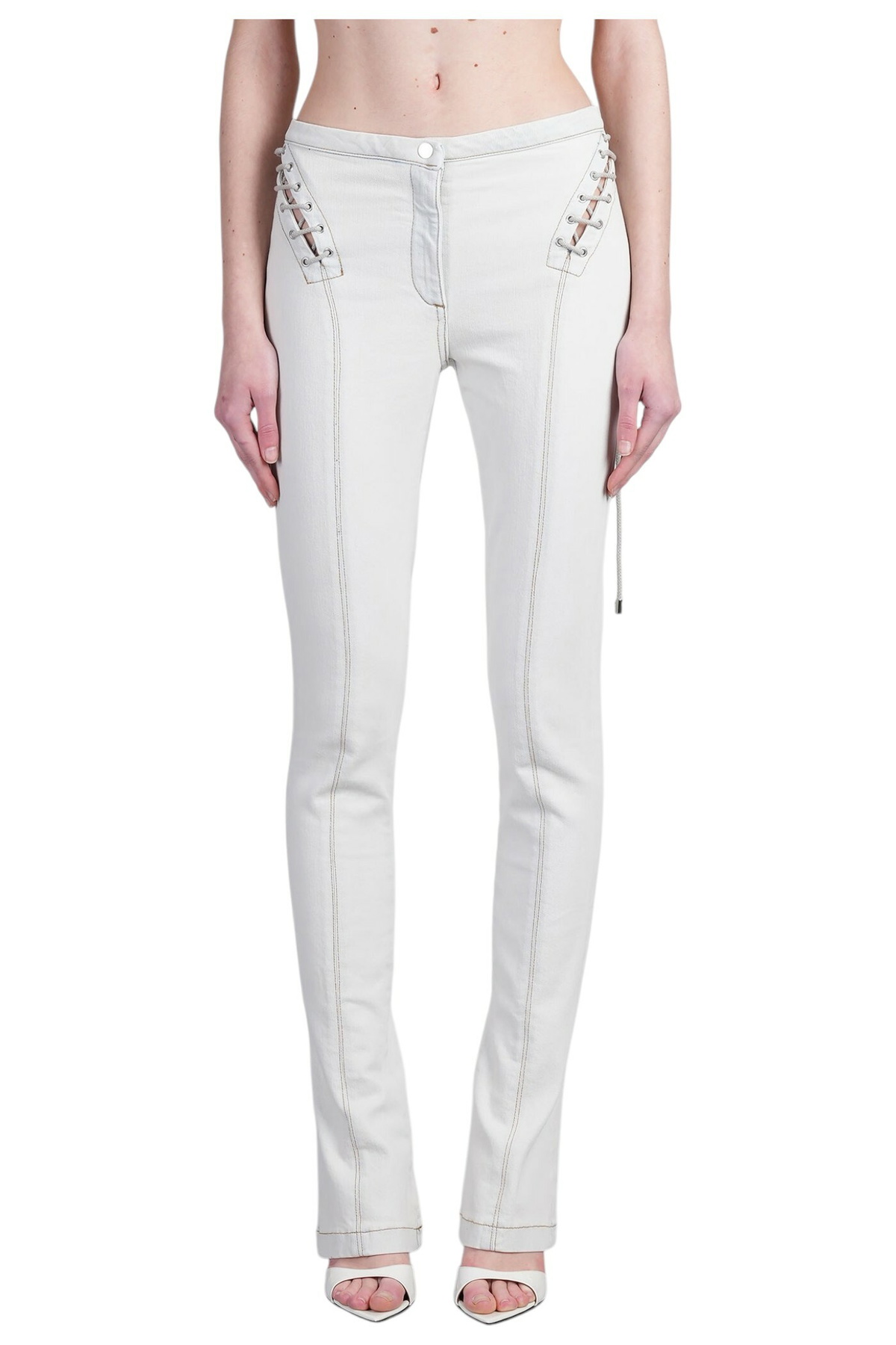 Blumarine - Floral embellished wide-leg jeans Blumarine