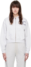 Sporty & Rich Gray Varsity Crest Hoodie