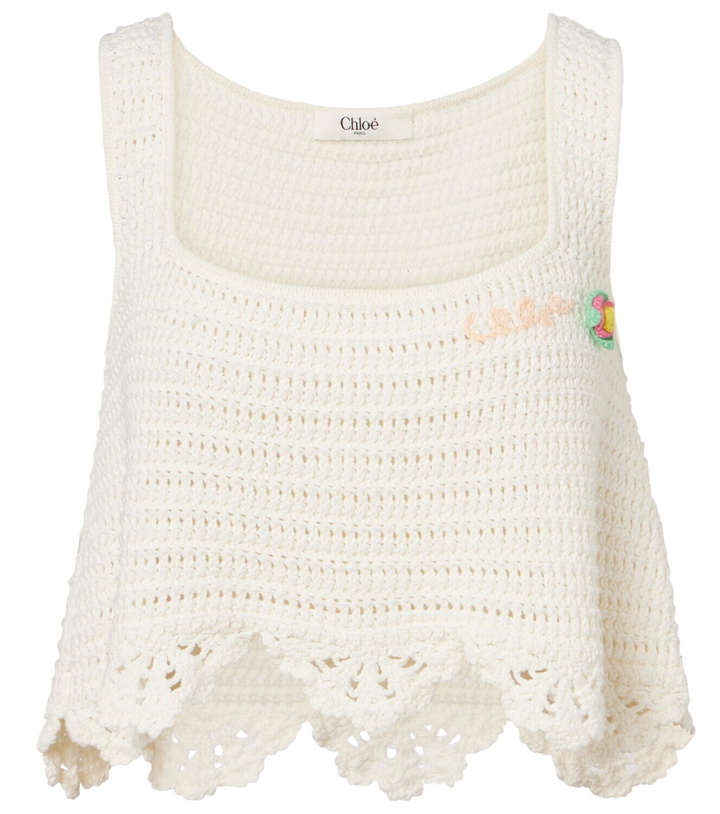 Photo: Chloé Crochet scalloped cotton top