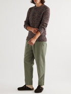 Folk - Assembly Cropped Tapered Pleated Garment-Dyed Cotton-Twill Trousers - Green