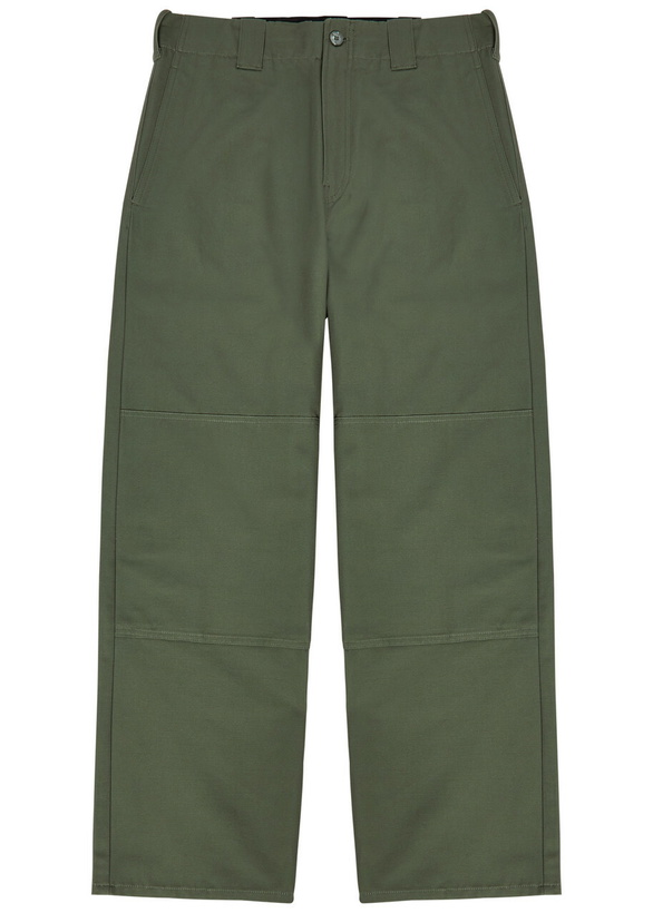Photo: Kenzo Double-knee Cotton-twill Chinos Khaki