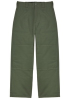 Kenzo Double-knee Cotton-twill Chinos Khaki