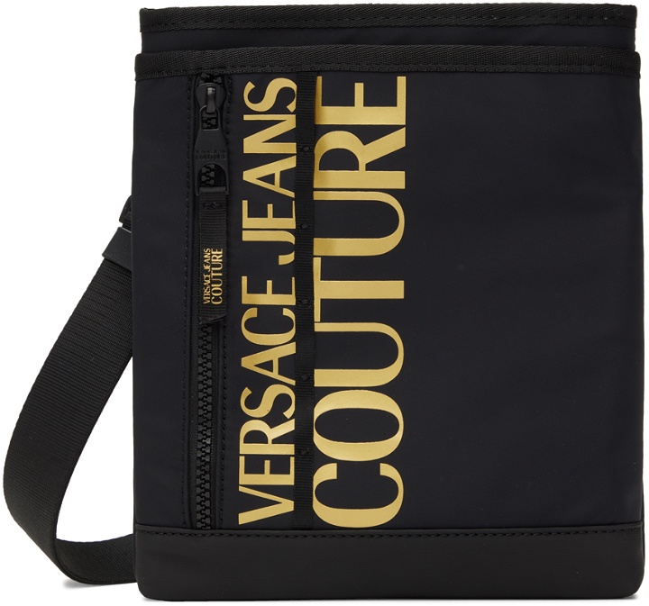 Photo: Versace Jeans Couture Black & Gold Logo Bag