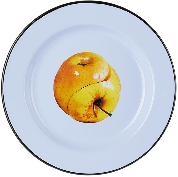 Photo: Seletti Blue Toiletpaper Edition Apple Dinner Plate