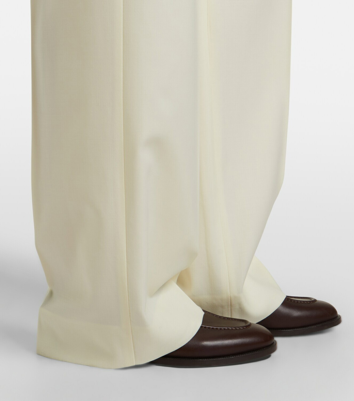 Moncler Pleated virgin wool straight pants