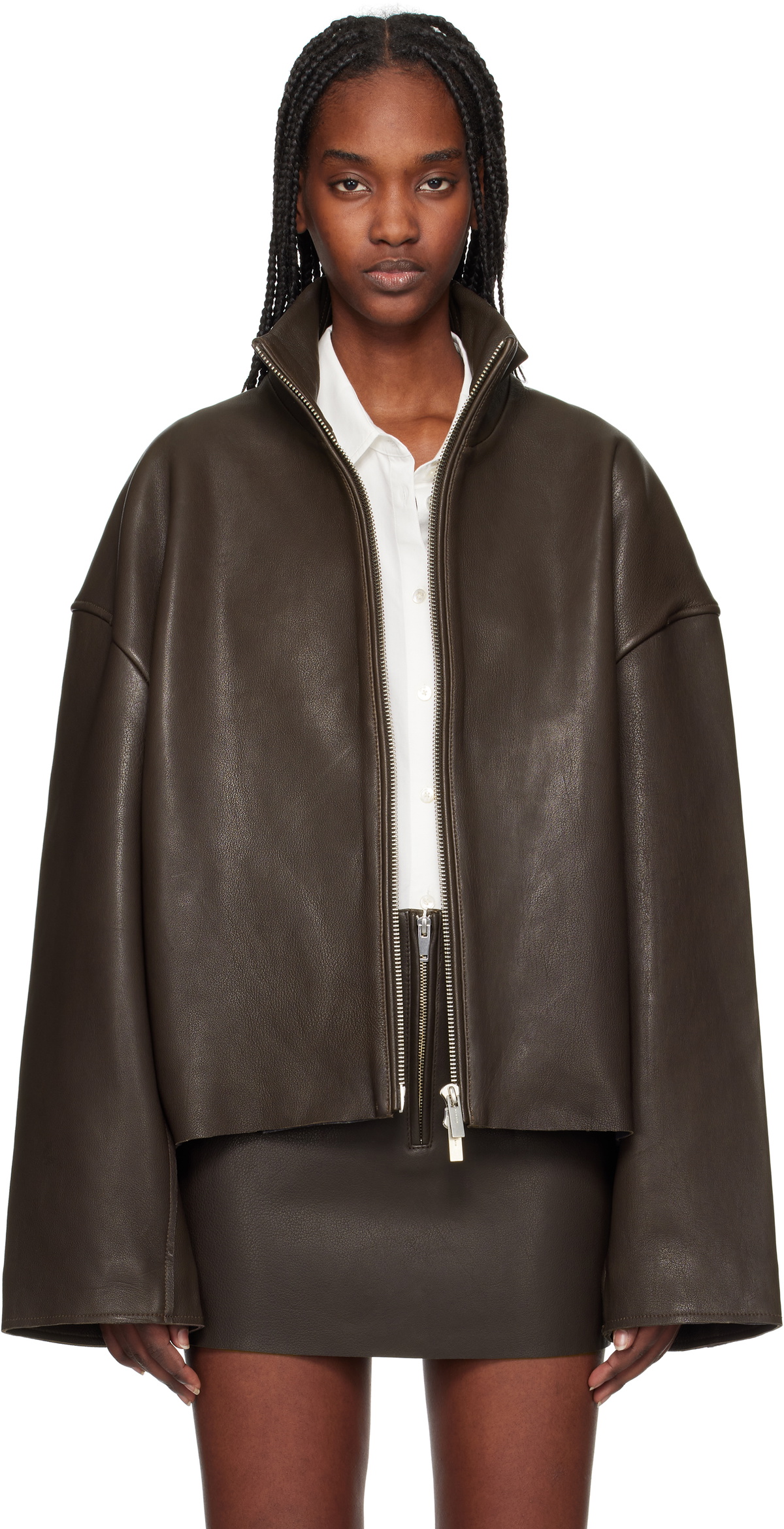 【REMAIN BIRGER CHRISTENSEN】レザー トレンチコート Remain Birger Christensen ウィメンズ ジャケット & コート