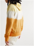 Hartford - Tie-Dyed Cotton-Jersey Hoodie - Yellow