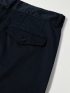 Noah - Wide-Leg Pleated Cotton-Twill Trousers - Blue