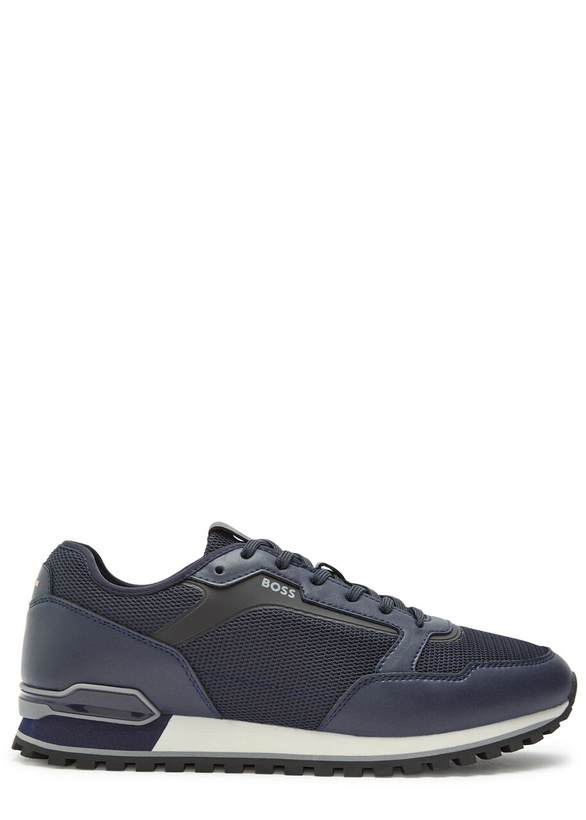 Photo: Boss Parkour Panelled Mesh Sneakers Navy