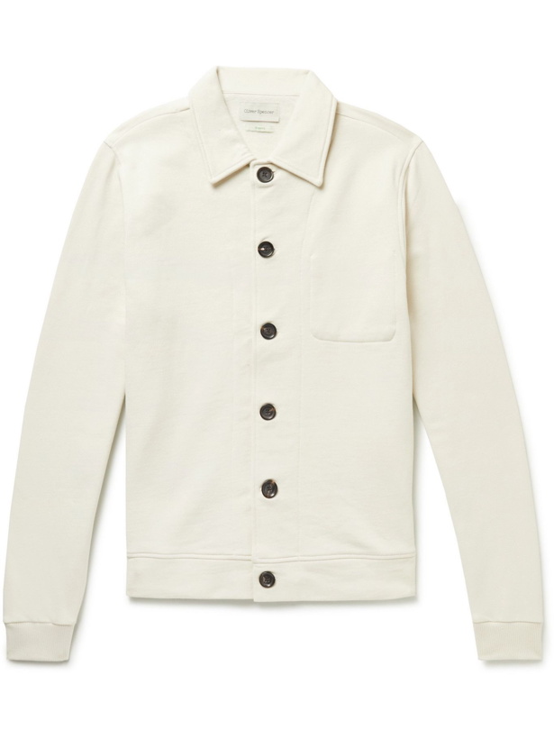 Photo: Oliver Spencer - Kenmore Organic Cotton-Jersey Cardigan - Neutrals