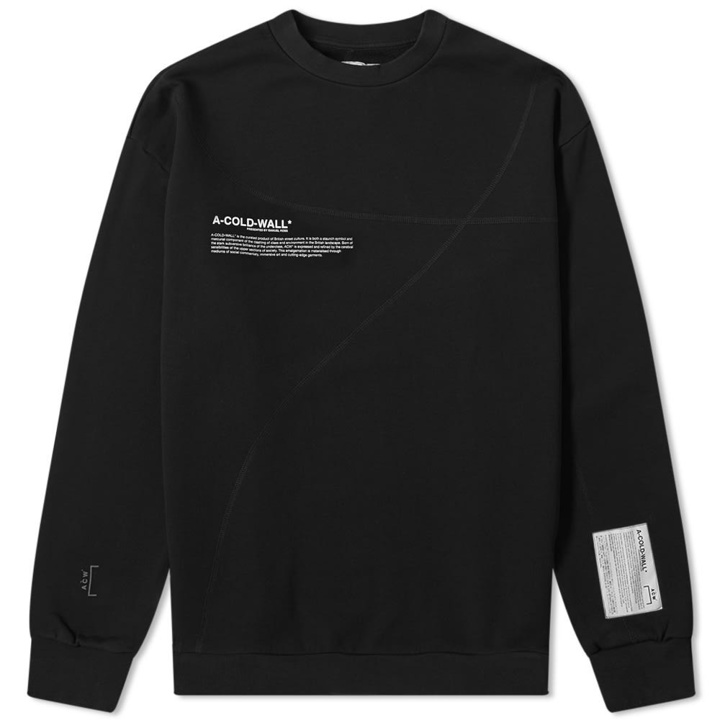 Photo: A-COLD-WALL* Classic Overlock Mission Statement Crew Sweat
