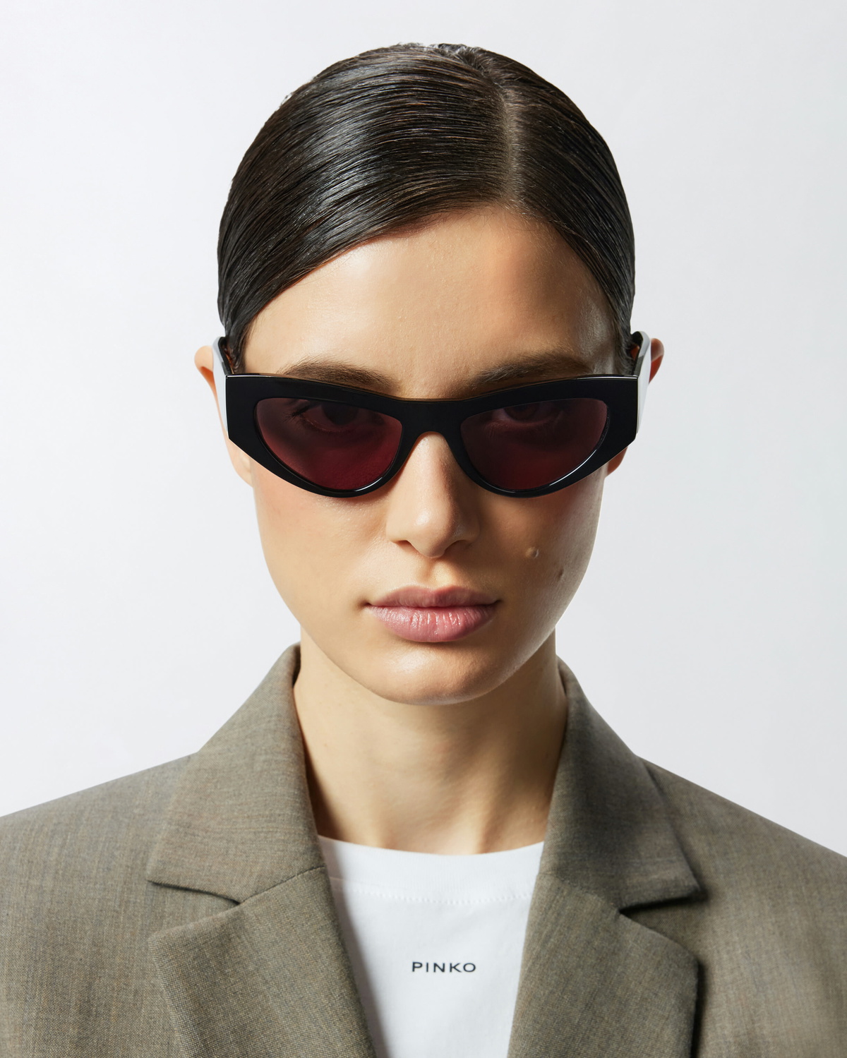 Pinko Cat Eye Sunglasses Black/Mauve Pinko