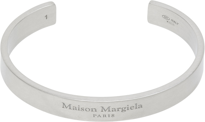 Photo: Maison Margiela Silver Logo Cuff Bracelet