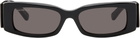 Balenciaga Black Rectangular Sunglasses