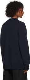 Acne Studios Navy Knit Wool Cardigan