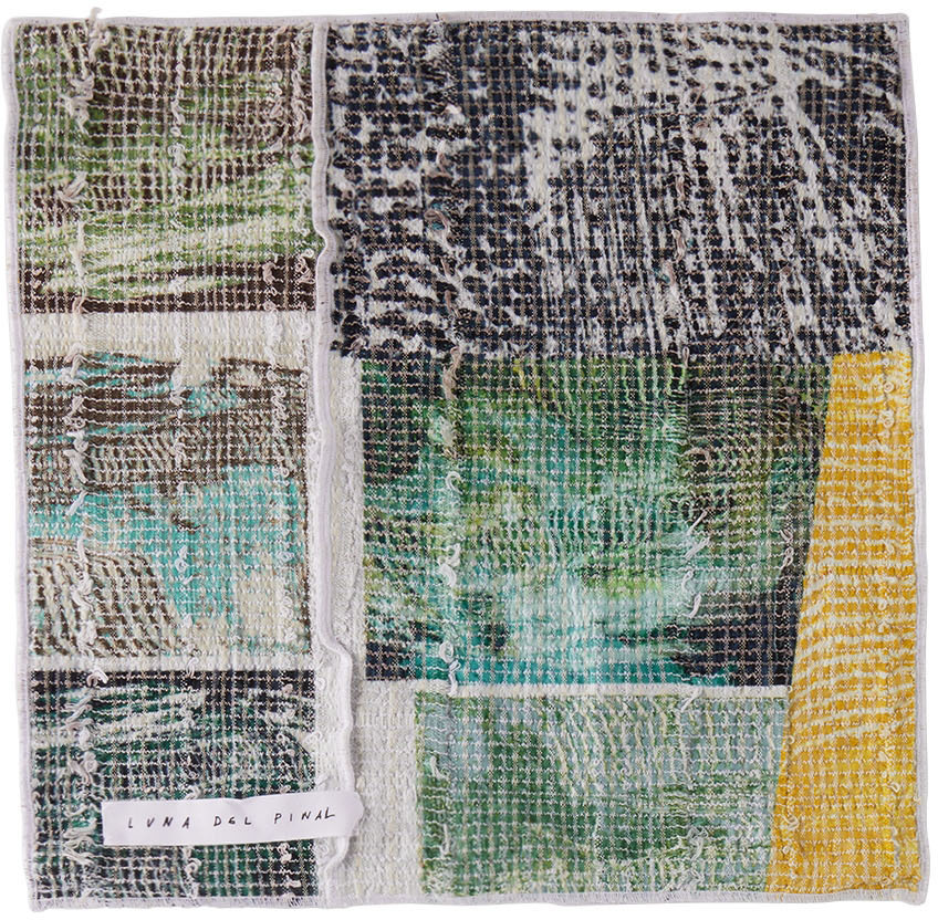 Luna Del Pinal White & Yellow Topographic Study Cushion Cover