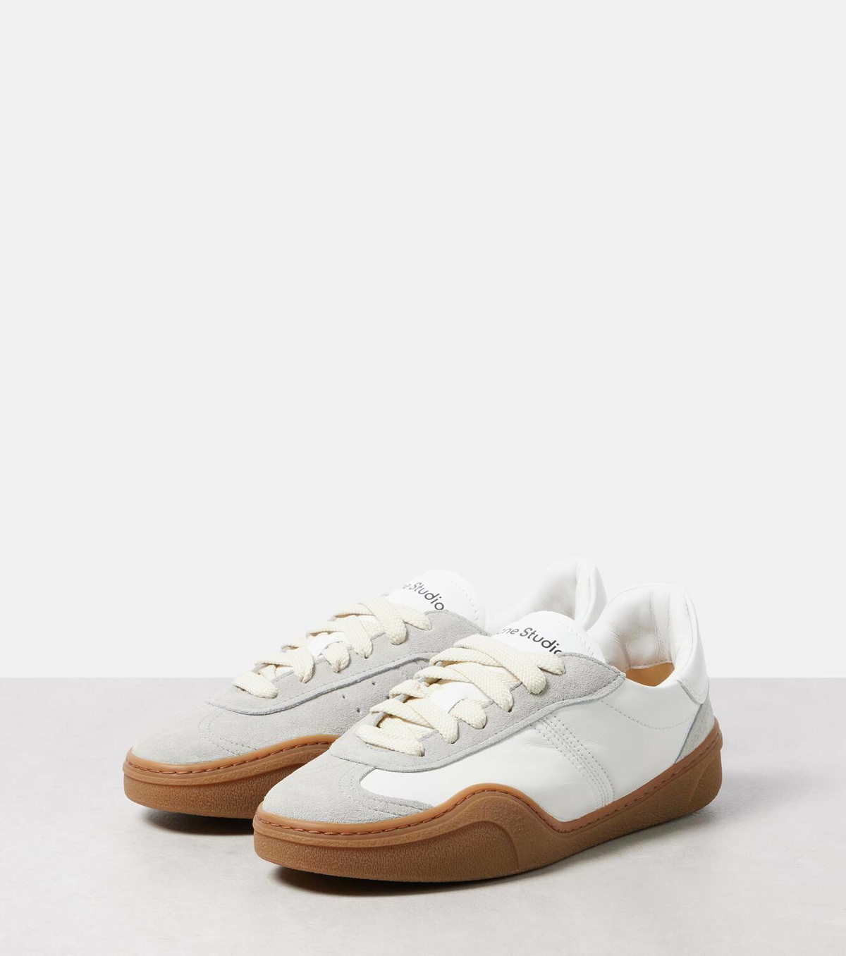 Acne Studios Logo suede-trimmed sneakers Acne Studios