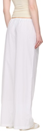 SKIMS White Cotton Poplin Straight Leg Pyjama Pants