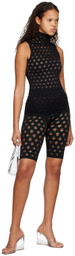 Maisie Wilen Black Perforated Shorts