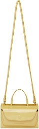 Opening Ceremony Yellow Patent Faux-Leather Nano Razor Clam Bag