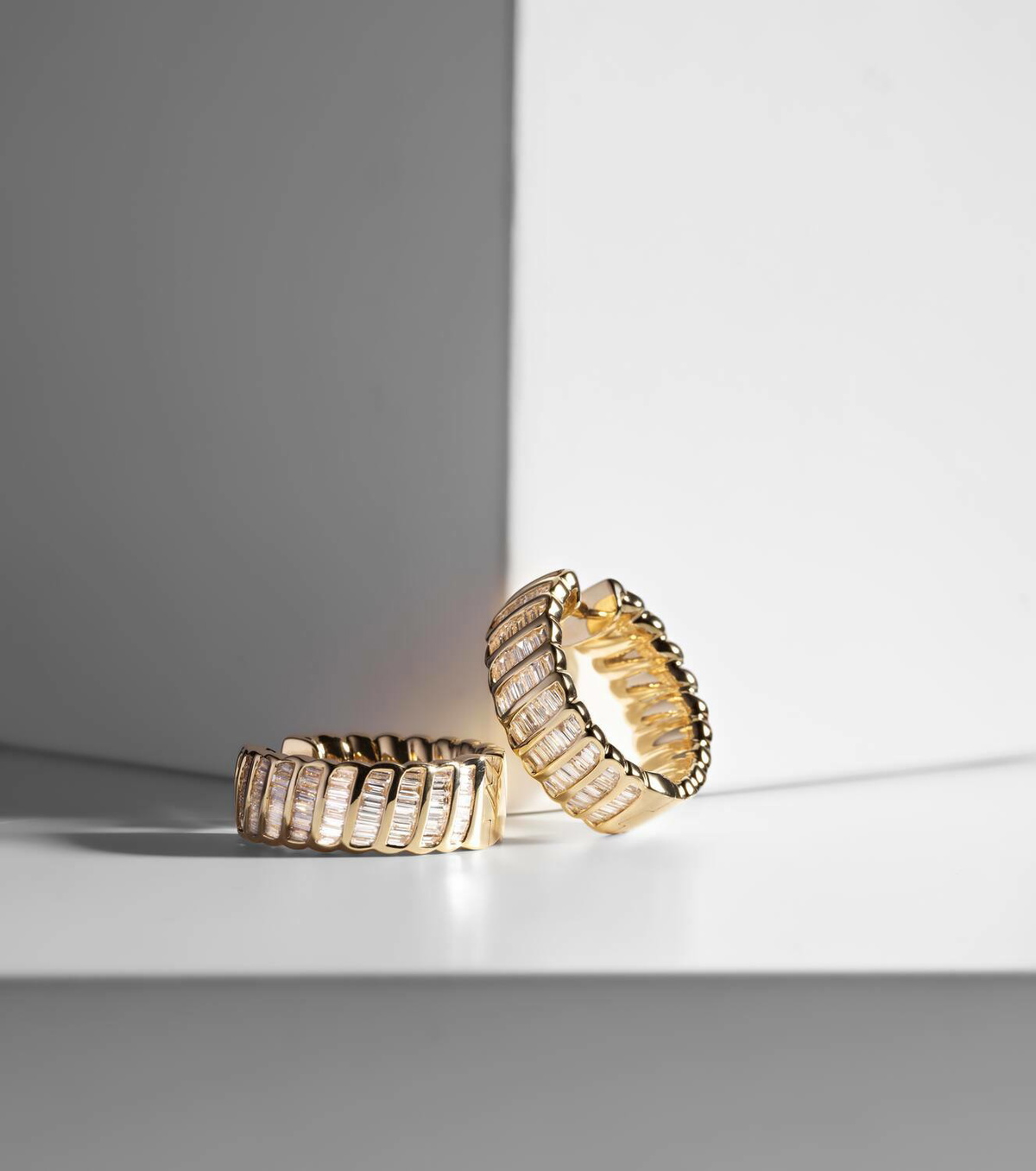 Anita Ko Zoe 18kt gold hoop earrings with diamonds