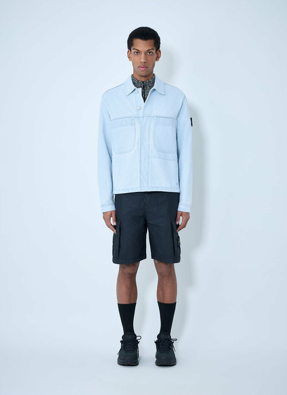 Stone Island Denim Biker Jacket