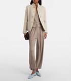 Loro Piana Cashmere and silk tapered pants