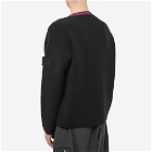 Stone Island Shadow Project Men's Contrast Collar Crew Knit in Black