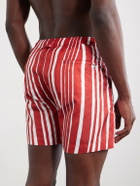 Orlebar Brown - Bulldog Straight-Leg Striped Swim Shorts - Red