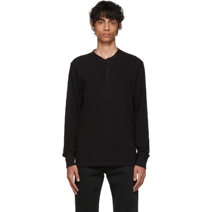 Photo: rag and bone Black Classic Henley