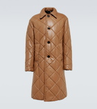 Dries Van Noten - Quilted faux leather coat