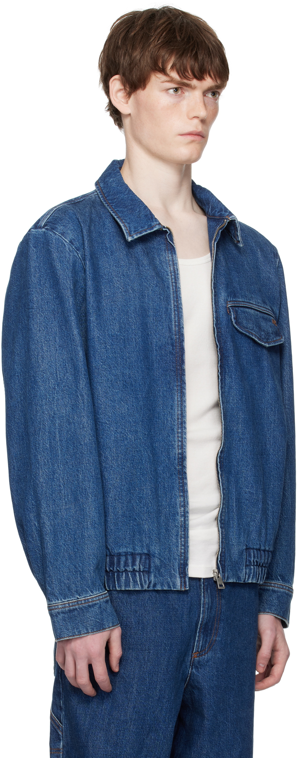 A.P.C. Blue Fabrizio Zippé Denim Jacket A.P.C.