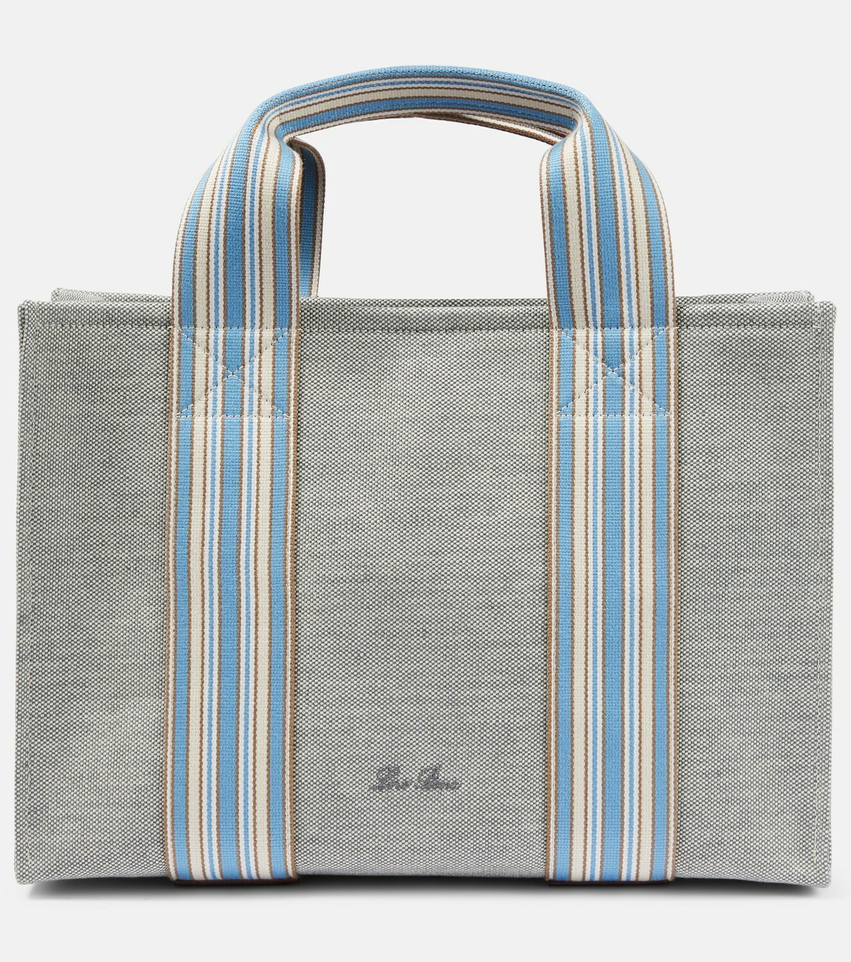 Loro Piana Beige Striped 'The Suitcase' Tote – BlackSkinny