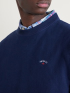 Noah - Logo-Embroidered Cotton-Jersey Sweatshirt - Blue
