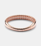Shay Jewelry Diamond Pave Scales Stretch 18kt rose gold bracelet with ruby and diamond