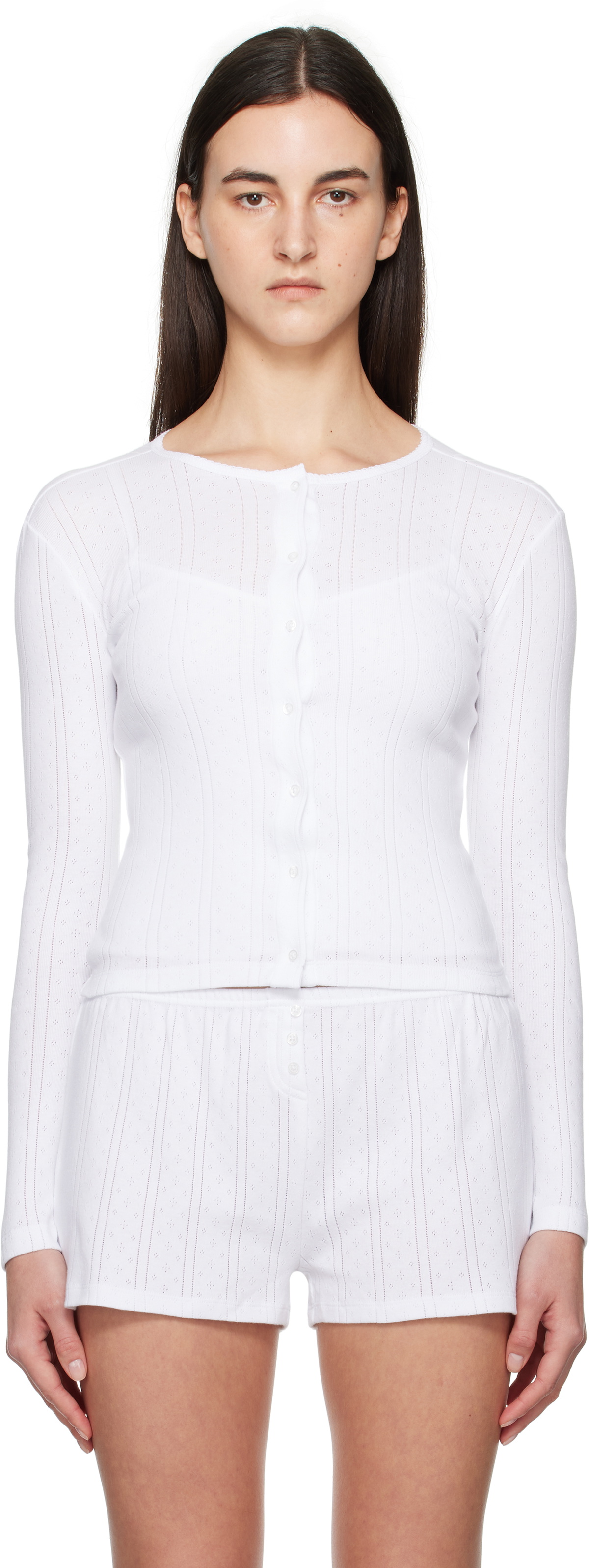 Cou Cou White 'The Cardigan' Cardigan