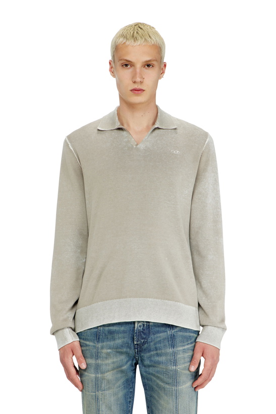 Photo: Diesel Polo jumper with faded reverse print - Knitwear - Man -