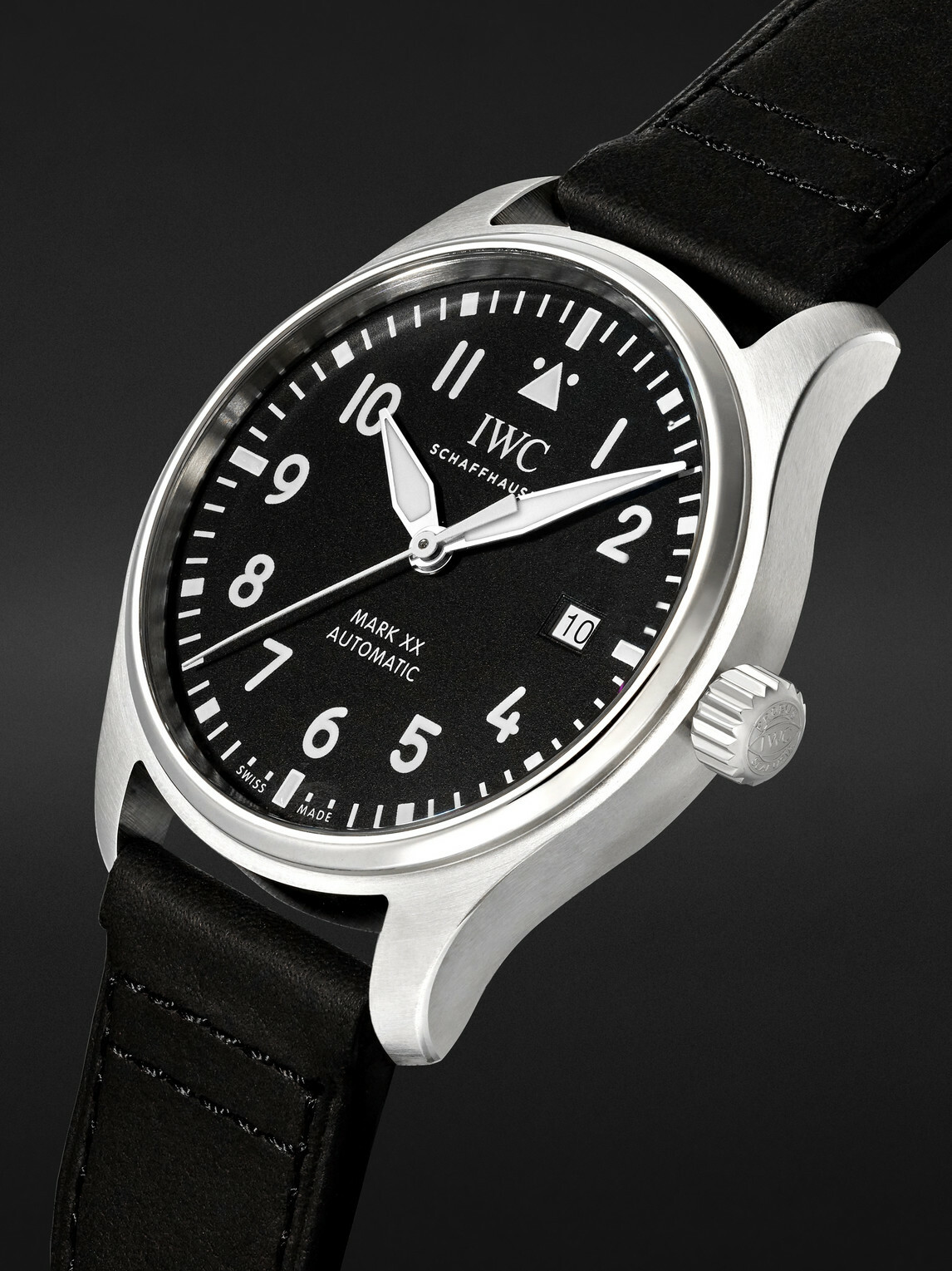IWC Schaffhausen - Pilot's Mark XX Automatic 40mm Stainless Steel and Leather Watch, Ref. No. IW328201