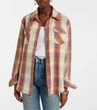 God's True Cashmere Rose Blume cashmere shirt with sunstone