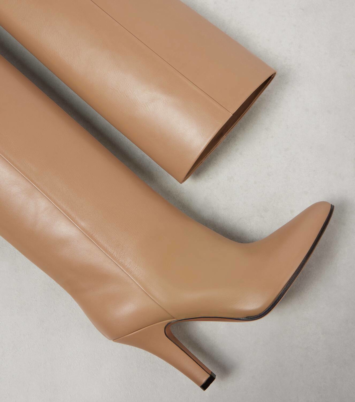 ロングブーツ THE ROW Prudens leather knee-high boots Prudence leather knee-high boots in brown - The Row | Mytheresa