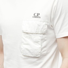 C.P. Company Men's Pocket Logo T-Shirt in Gauze White