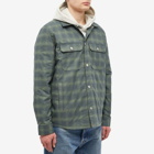 A.P.C. Men's Alex Check Shirt Jacket in Dark Green